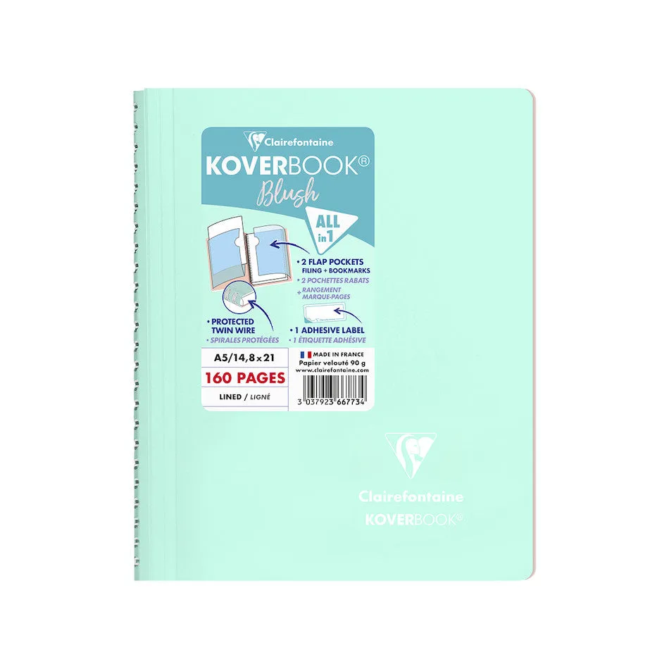Clairefontaine Koverbook Blush Wirebound Notebook A5