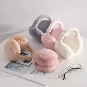 Creative Hamburger Warmer Ear Muffs Foldable Winter Head Hood Headband Earmuffs Outdoor Winter Accessories for Children Adults