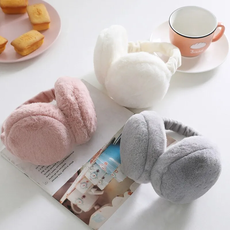 Creative Hamburger Warmer Ear Muffs Foldable Winter Head Hood Headband Earmuffs Outdoor Winter Accessories for Children Adults