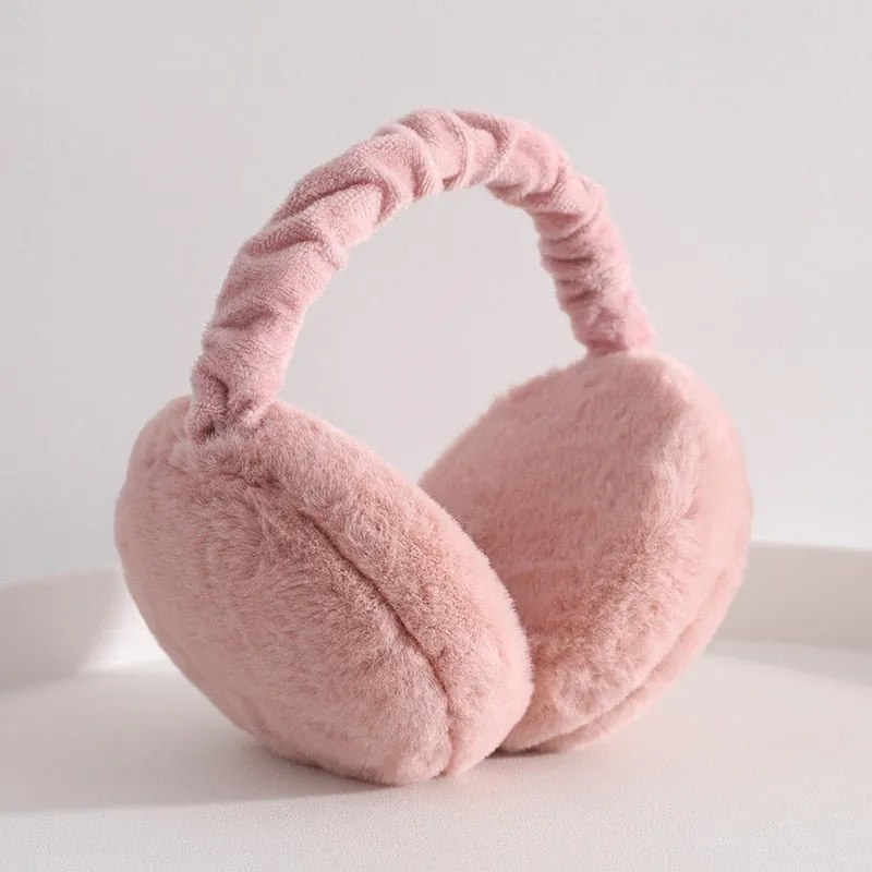 Creative Hamburger Warmer Ear Muffs Foldable Winter Head Hood Headband Earmuffs Outdoor Winter Accessories for Children Adults