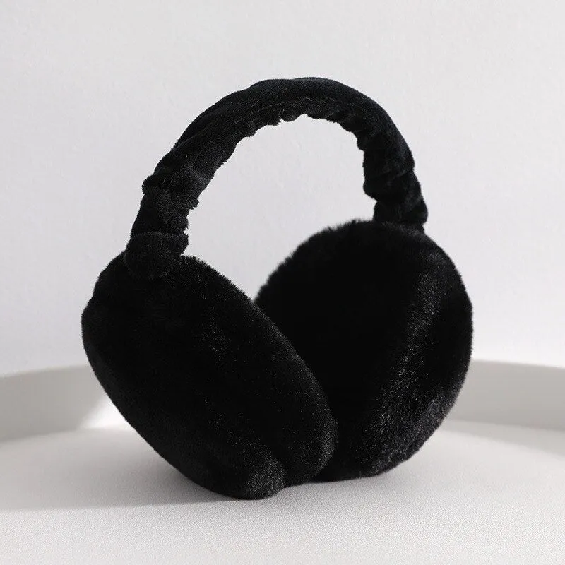 Creative Hamburger Warmer Ear Muffs Foldable Winter Head Hood Headband Earmuffs Outdoor Winter Accessories for Children Adults