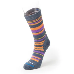 FITS F1015 Baya Full Cushion Hiker Crew Sock (Unisex) - Stormy Weather/Cadmium Orange